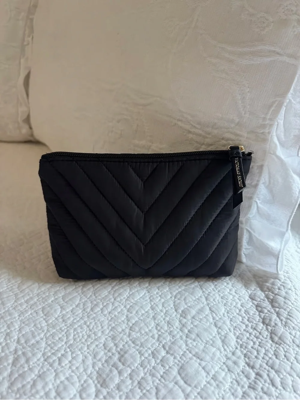 Victoria’s Secret Black Makeup Cosmetics Bag set of 2